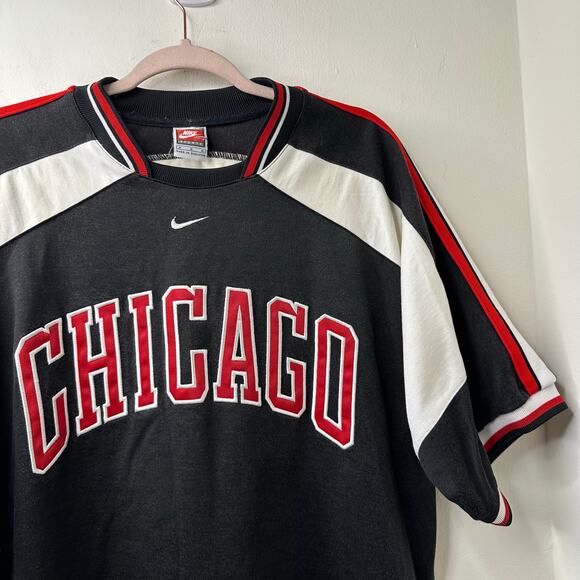 Md Vtg 90s Nike Michael Jordan Bulls Warm-Up Practice Jersey Tee MJ Last Dance - Picture 10 of 10